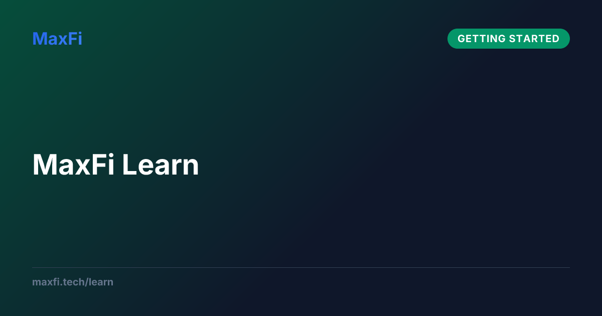 Getting Support | Learn | MaxFi
